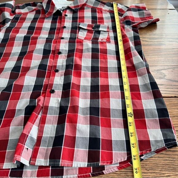 Oakley Short Sleeve Button Front Shirt Plaid‎ Men’s Size Large L - Picture 5 of 7